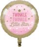 Creative Converting 322267 Twinkle Little Star Pink Foil Balloon Party Supplies, One Size, Multicolor