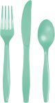 Creative Converting 318866 Prem Cutlery Ast, Standard, Green