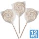 White Swirl 3 Inches Lollipops (12)