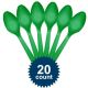 Amscan 8001.03 Premium Heavy Weight Plastic Spoons Party Supplies, Full Size, Festive Green