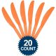 Premium Heavy Weight Plastic Knives Orange Peel Pack Of 20 Party Supply
