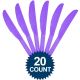 Premium Heavy Weight Plastic Knives New Purple Pack Of 20 Party Supply