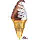 Burton & Burton Ice Cream Cone Holograp Toy Foil Balloon, 41 Inches