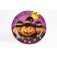 Forum Novelties 76850 Pack Halloween Decorative Pumpkin Paper Plates 7 Inches Inch Diameter-Pack Of 8, Multi Color