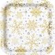 Silver And Gold Snowflake Dinner Party Plates, 8 Ct.