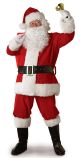 Adults Mens Deluxe Standard Regal Santa Plush Costume Red/White