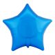 Anagram International Star Foil-Flat-Balloon, 19 Inches, Metallic Blue