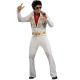 Aloha Elvis Adult Costume,White,X-Large