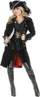 Charades Womens Pirate Vixen Jacket, Black, Medium