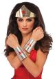 Rubies Womens Dc Comics Deluxe Wonder Woman Tiara And Bracelets Accessory Kit, Multi, One Size