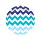 Birthdayexpress Chevron Blue Dessert Plates