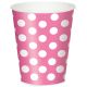 Pink And White Dots- 12 Oz. Cups (6)