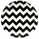 Black & White Chevron 10 Inches Luncheon Plates (18 Pack)