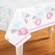 Pink Elephant Girl Baby Shower Plastic Tablecloth, 84 Inches X 54 Inches