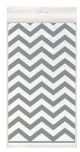 Chevron Plastic Tablecloth, 108 Inches X 54 Inches, Silver