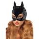 Women's Vinyl Cat Woman Mask Costume Accessory Black One Size