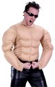 Adult Muscle Shirt Costume Beige, Standard