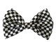 Checked Bow Tie (Black & White)