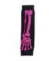 Striped Skeleton Printed Short Fingerless Gloves (Multicolour)