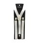 glitter suspenders (White)