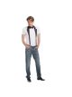 Halloween Wholesalers Men Suspenders Kit & Bow Tie (Black)