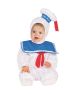 Baby Classic Ghostbusters Ez-on Stay Puft Romper Costume, Toddler