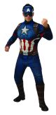 Men's Avengers Endgame Adult Deluxe Captain America Costume & Mask,