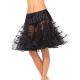 Leg Avenue Women's Shimmer Organza Knee Length Petticoat Skirt Black One Size