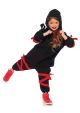 Leg Avenue Children's Ninja Kigurumi Funsie Costume Black and red Small