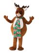 Rubies Unisex-Adults Oversized Reindeer Mascot Costume, As Shown, Standard