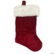 Morris SANTA STOCKING 21 IN BURGUNDY