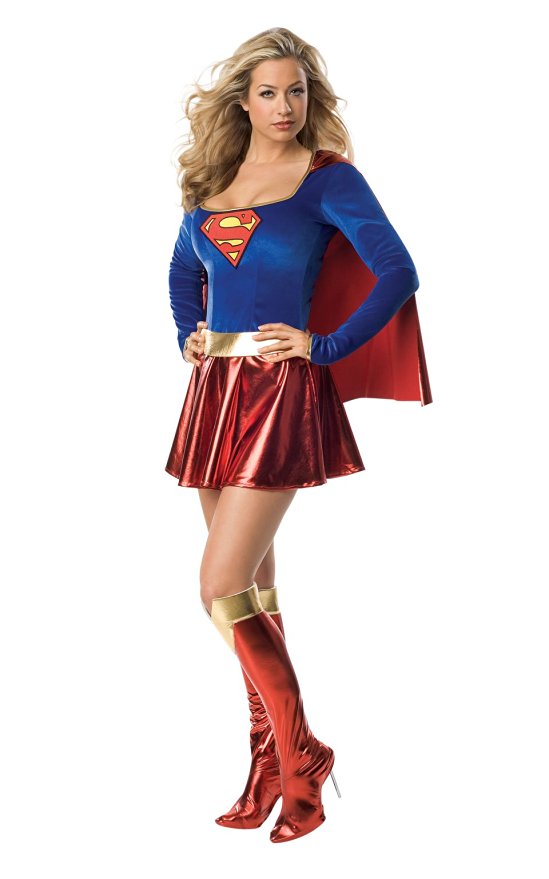 Secret Wishes Sexy Supergirl Costume Red X Small 2-4