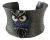 Metal Wristband with Owl and Stones (Brown)